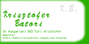 krisztofer batori business card